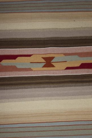 Handgeweven licht tapijt van wol (167x90)