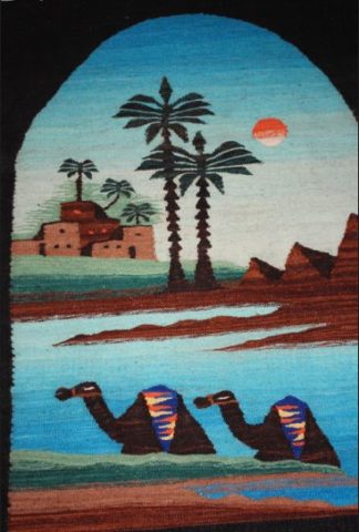 Handgeweven tapijt met afbeelding (125x93)