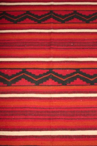 Rood handgeweven tapijt Sinaï van wol S (100x50)