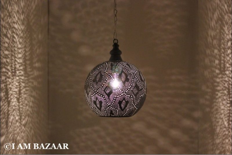 Bollamp Koraa donker met patronen (XL) - Afbeelding 4