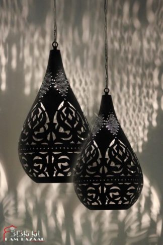 Design hanglamp Naaumi zwart set van 2 (L) lampen