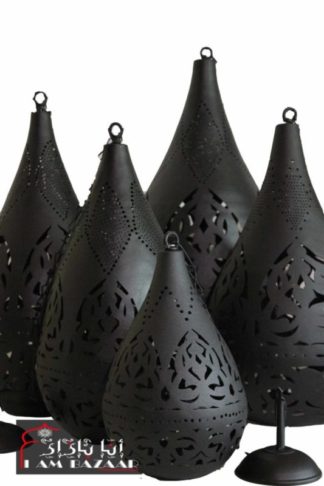 Design hanglamp Naaumi zwart met waaier patroon (XXXL)