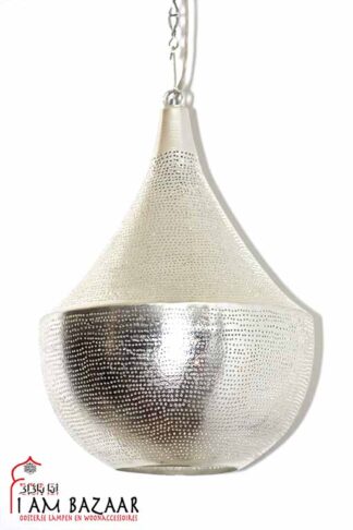 Hanglamp Nahlaa zilver met gaatjes