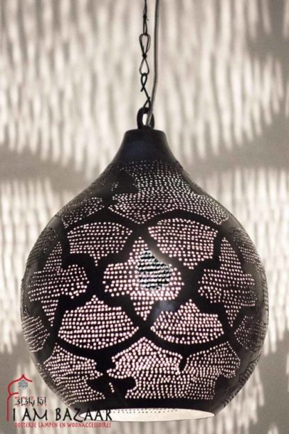Arabische hanglamp antieke koper kleur (M)